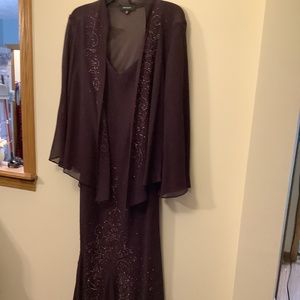 Maroon  dressy dress with jacket
